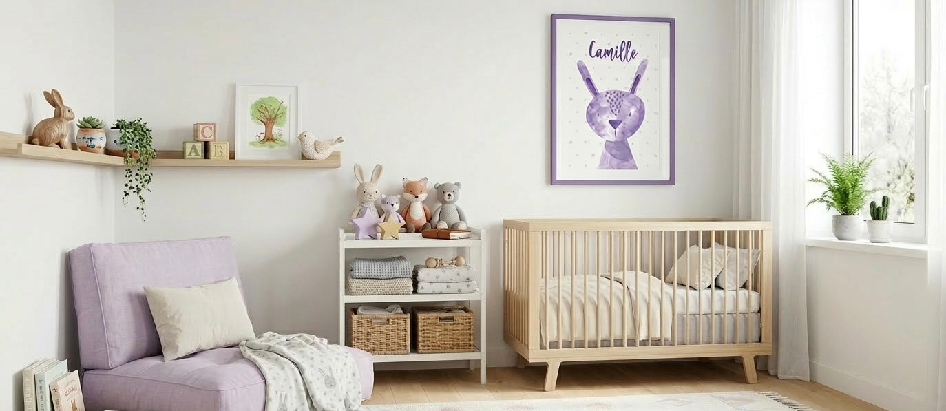 Ideas para decorar la habitación de tu bebé con acuarelas