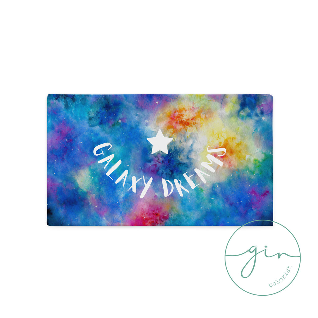 "Galaxy Dreams" Watercolor Pillow Cover - Celestial Home Decor