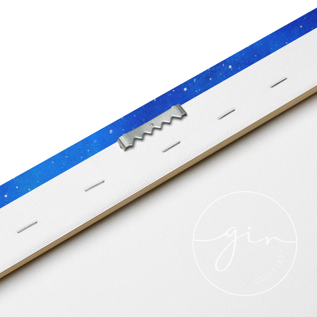 "Nuestro Universo Comenzó Aquí" Galaxy Canvas - Watercolor Space Art