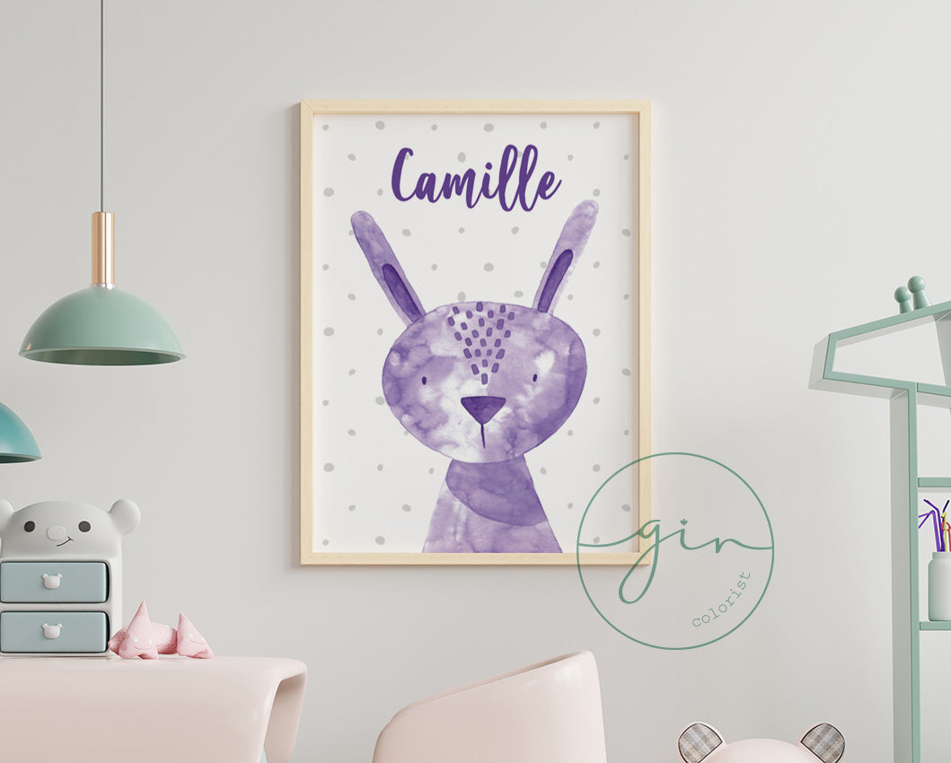 Lámina Conejito Lila