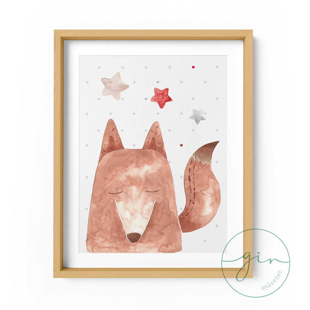 Set of 3 Personalized Watercolor Prints: Little Red Riding Hood & Wolf
