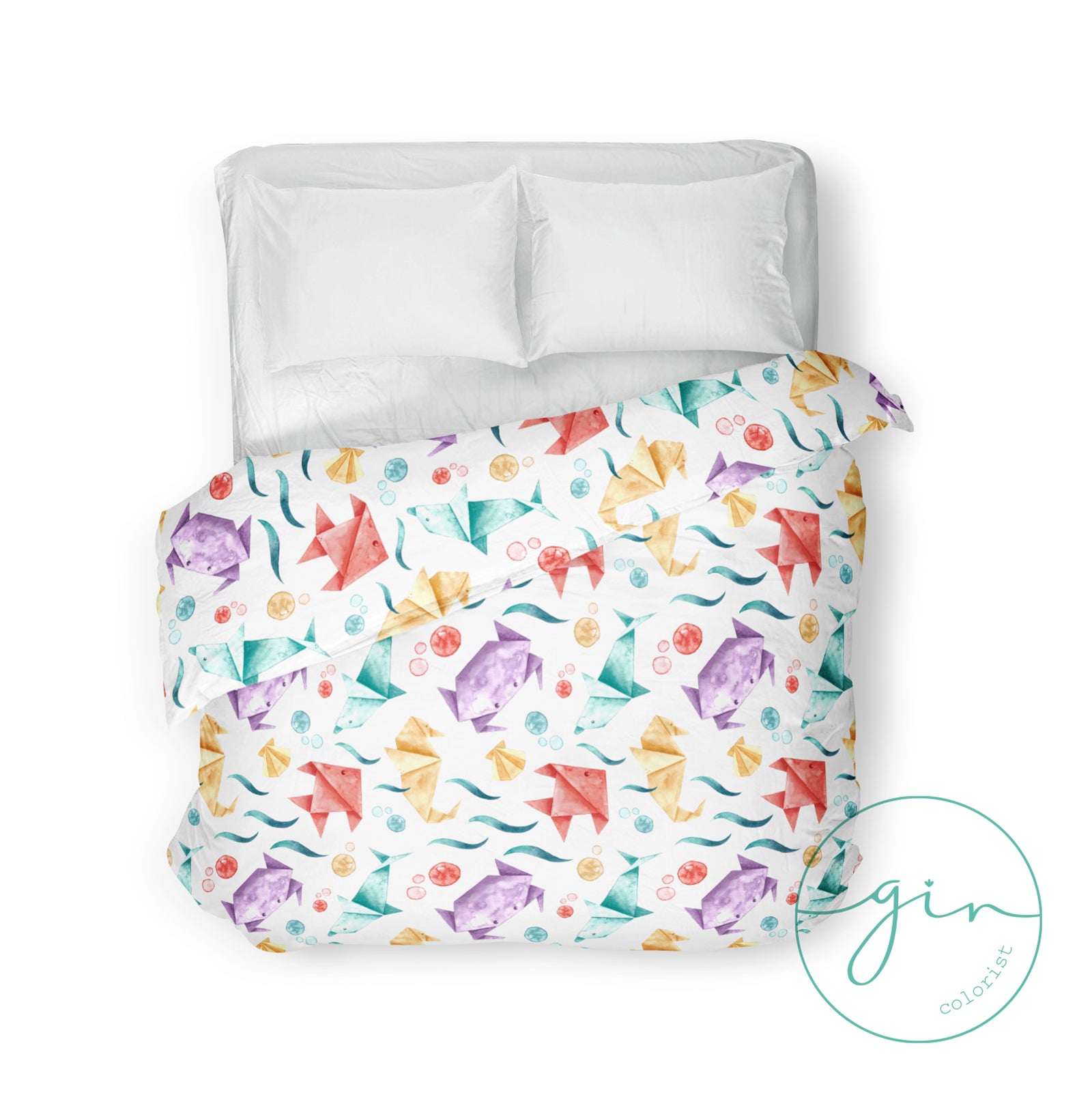 funda nórdica origami detalle tela calidad premium infantil