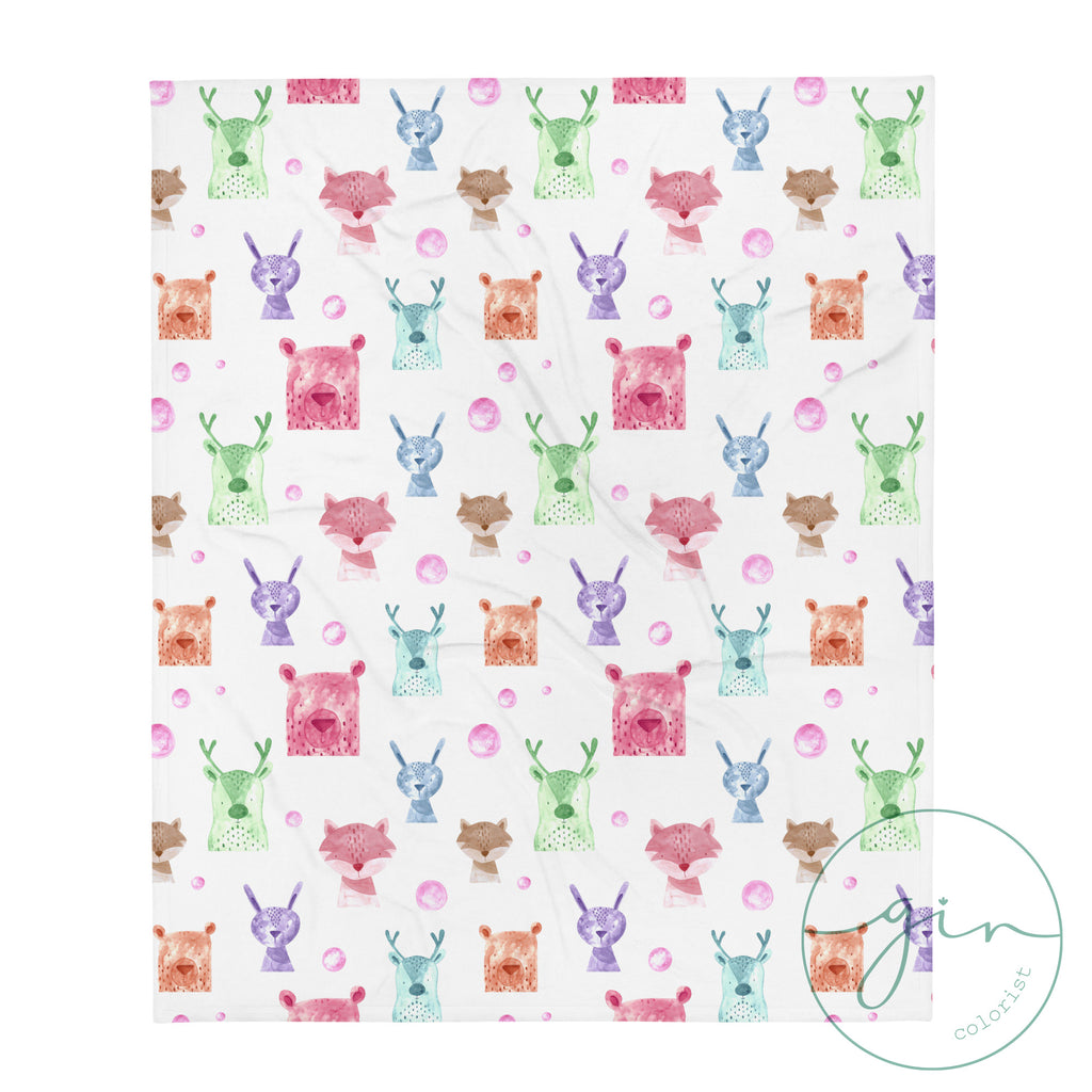 Manta Animalitos - Acuarela