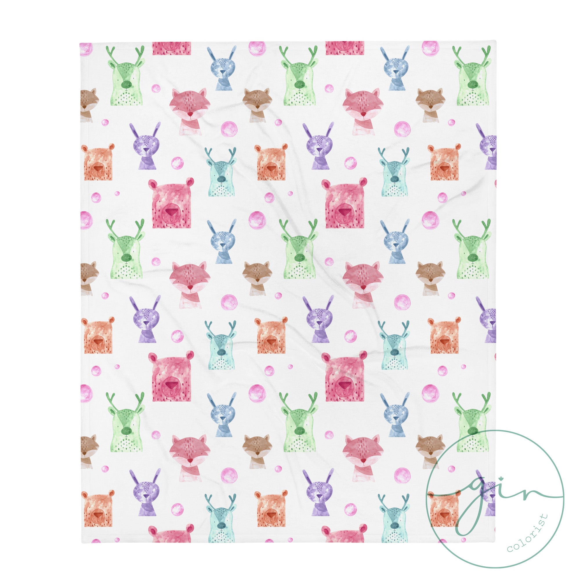 Manta Animalitos - Acuarela