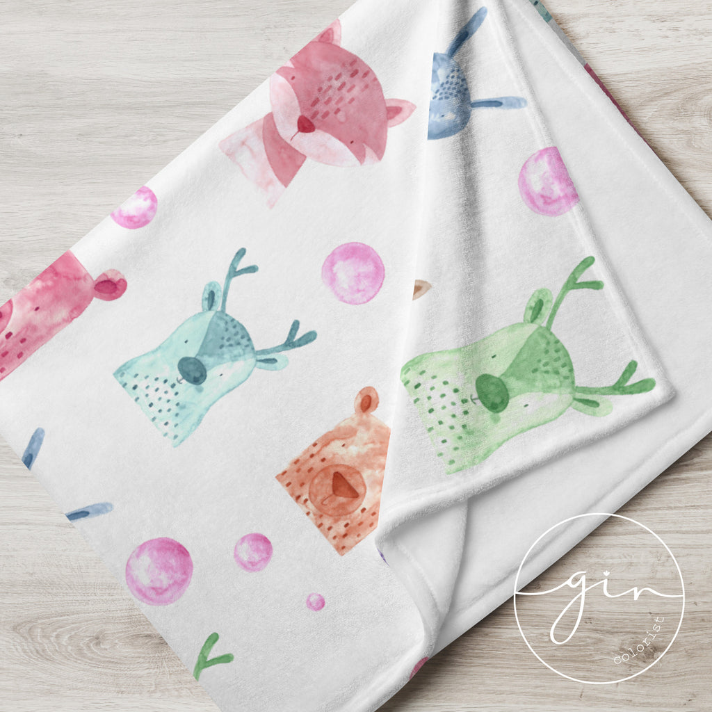 Manta Animalitos - Acuarela