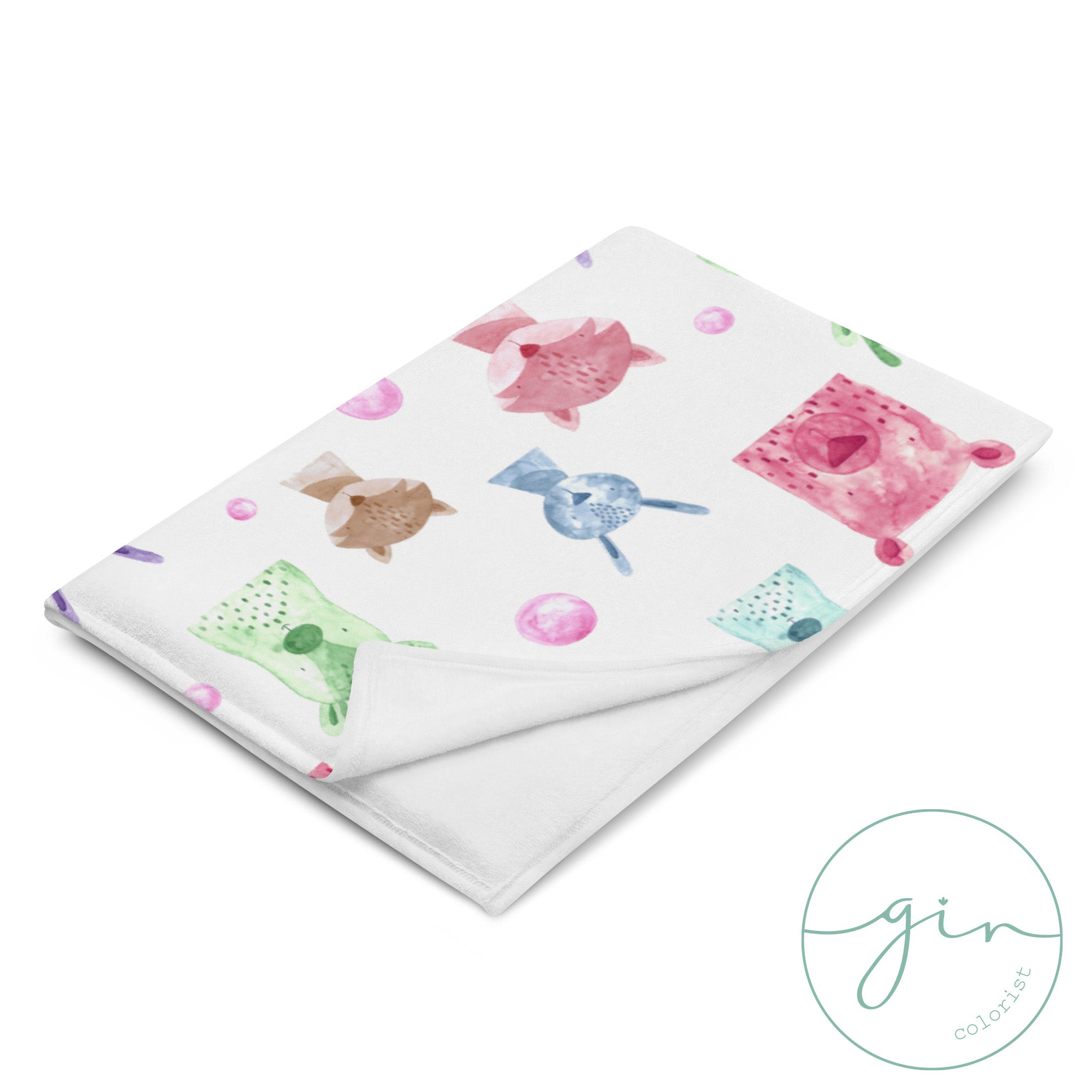 Manta Animalitos - Acuarela