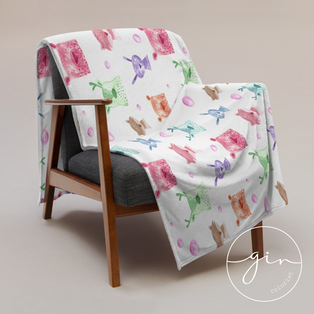 Manta Animalitos - Acuarela