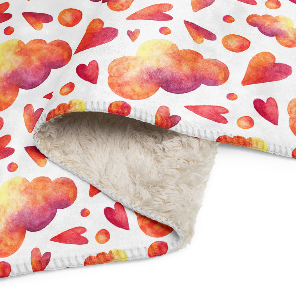 Manta Sherpa - Nubes Corazones