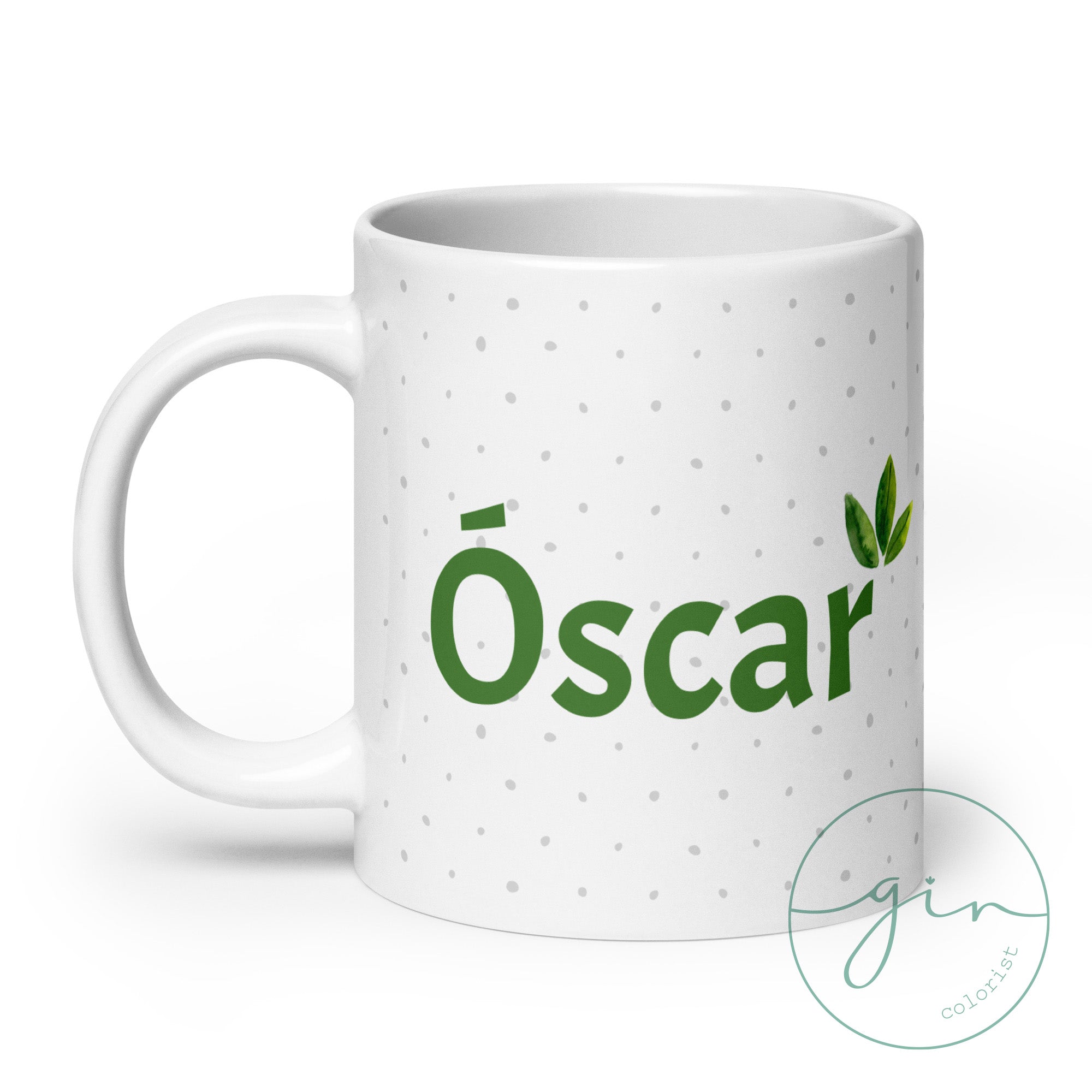 Taza personalizada dinosaurio acuarela tres tamaños 11oz 15oz 20oz